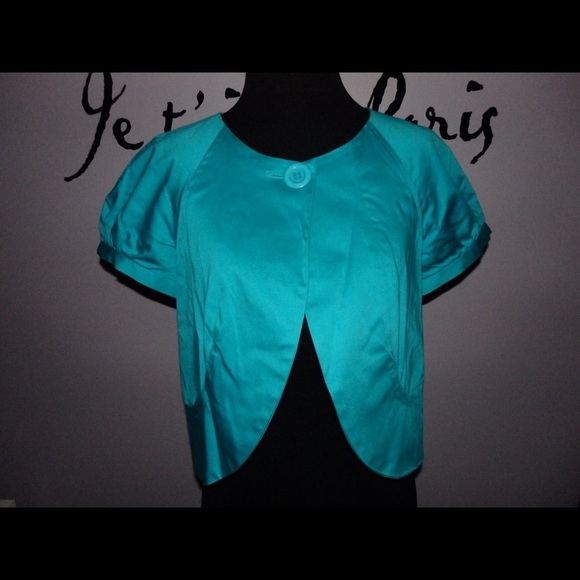 Kenar Blue Cropped Jacket Small - Picture 1 of 3